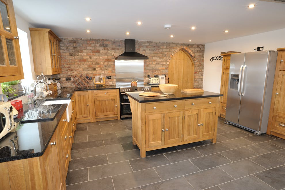 Black Riven Slate Kitchen Tiles