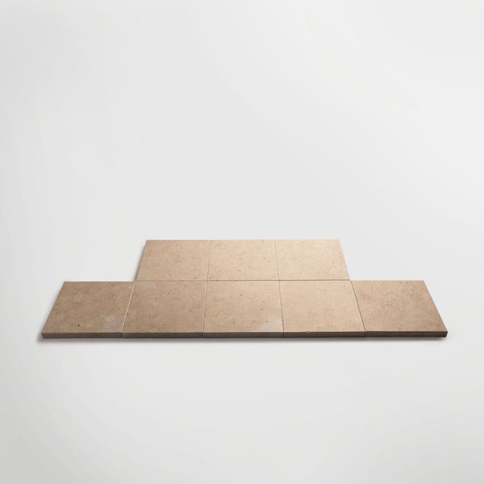 Fine Beige Moleanos Limestone Honed Sectional Hearth Tiles