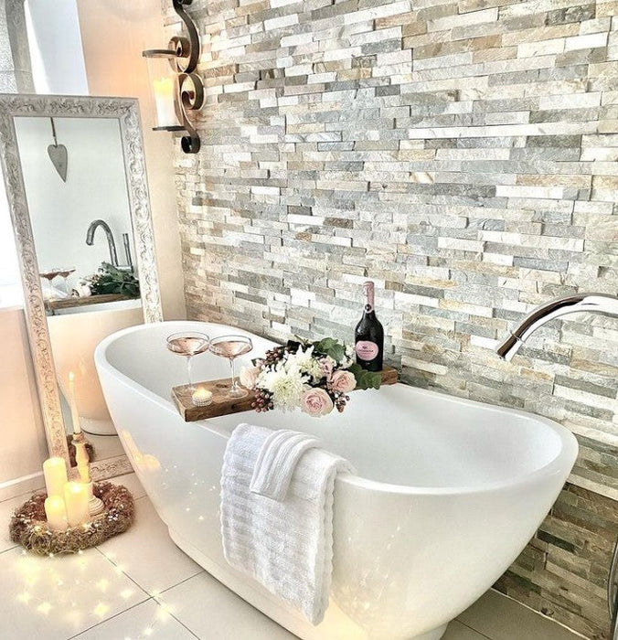 Oyster Slate Split Face Tiles