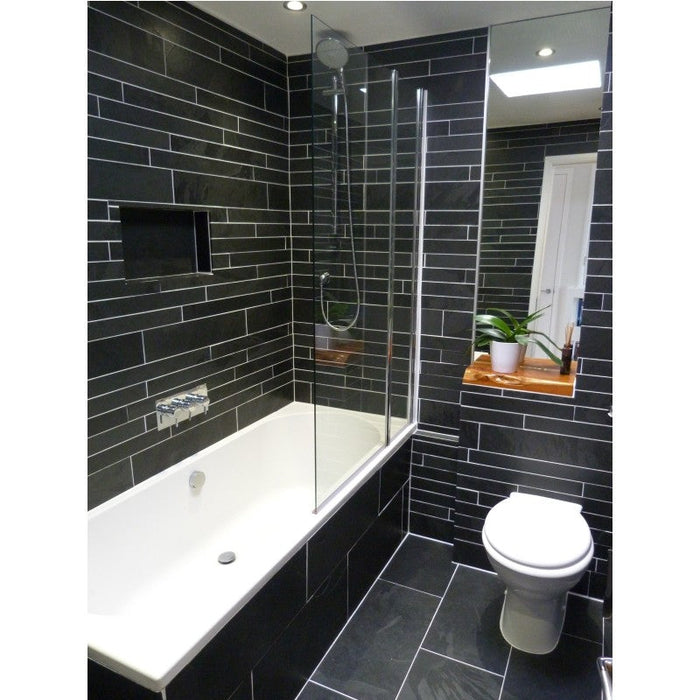 Brazilian Black Riven Slate Cladding Strips