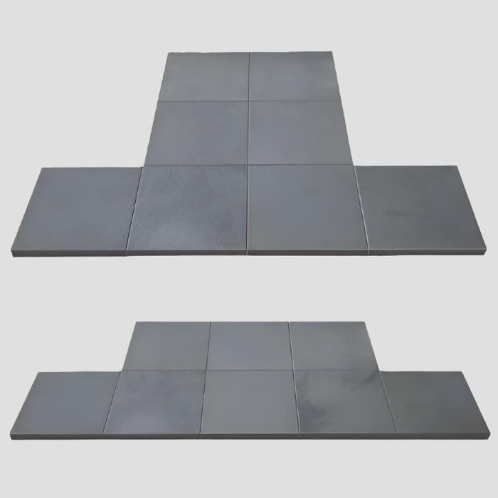 Black Sectional Hearth Tiles 