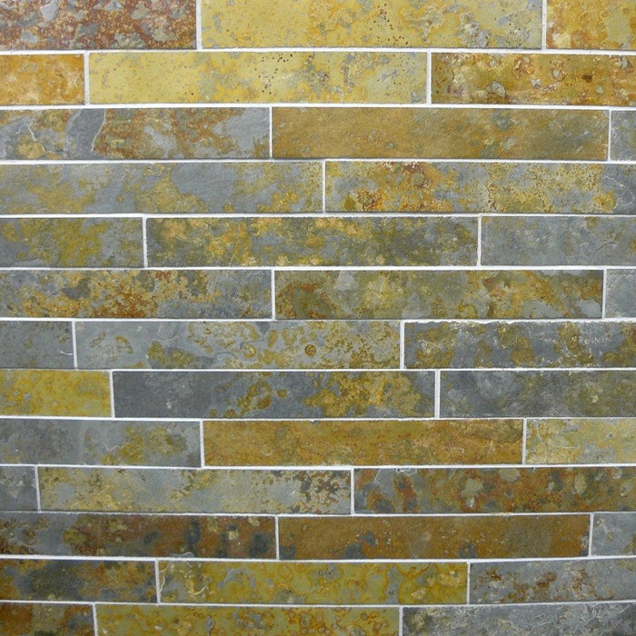 Brazilian Rustic Multicolour Cladding Slate Strips