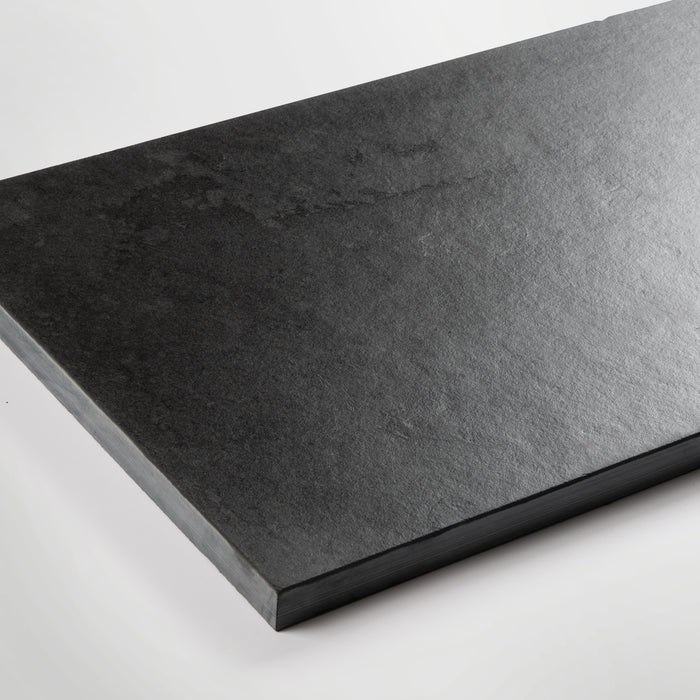 Brazilian Black Riven Slate Hearth